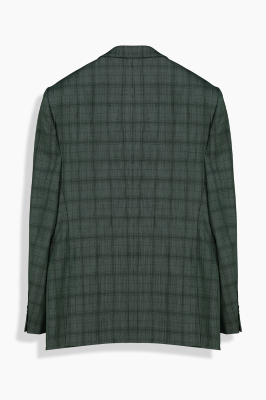 Jam Saxon Regular Fit Kareli Yeşil Takım Elbise - SARAR