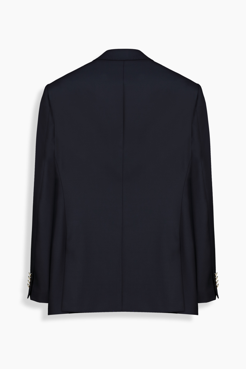 Jam Yün Karışımlı Lacivert Blazer Ceket - 2