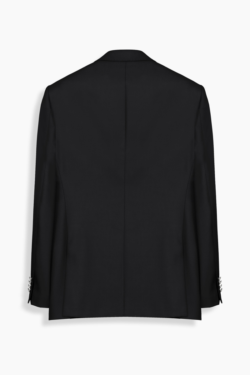 Jam Yün Karışımlı Siyah Blazer Ceket - 2