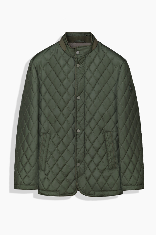 Jarna Baklava Desenli Haki Mont 