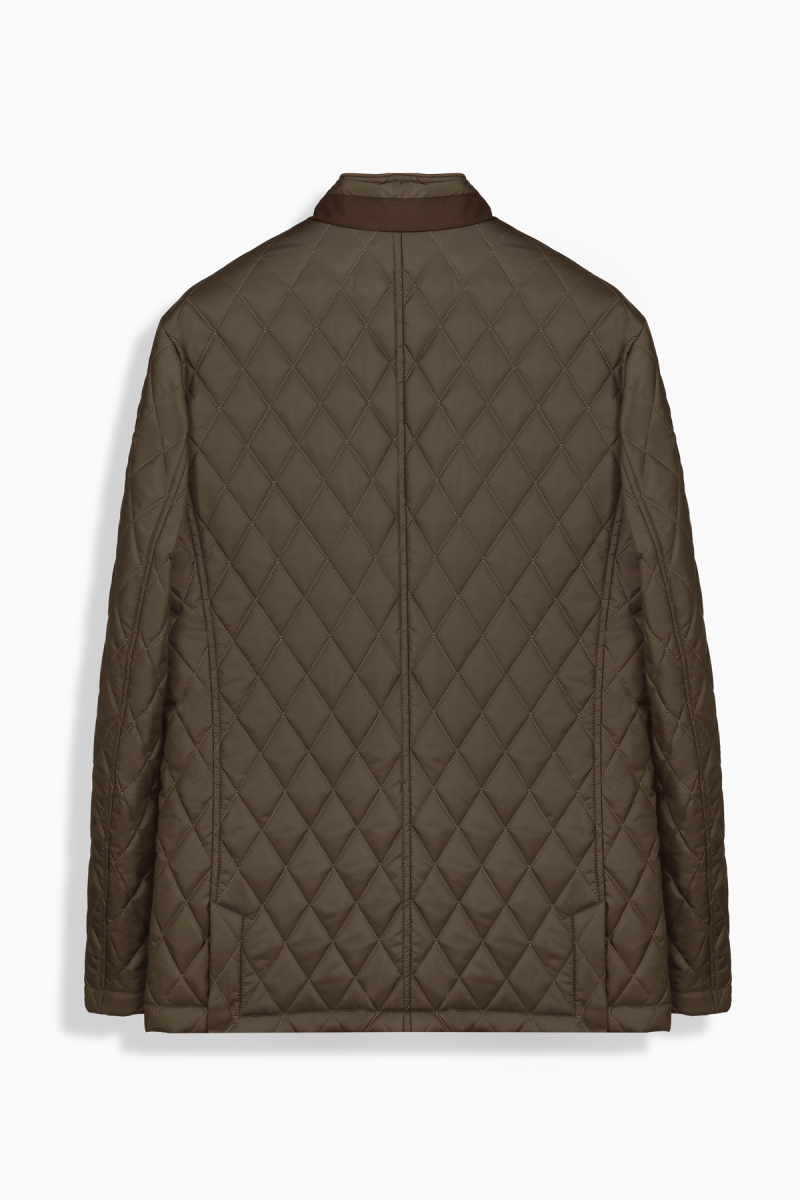 Jarna Baklava Desenli Kahverengi Mont - 2