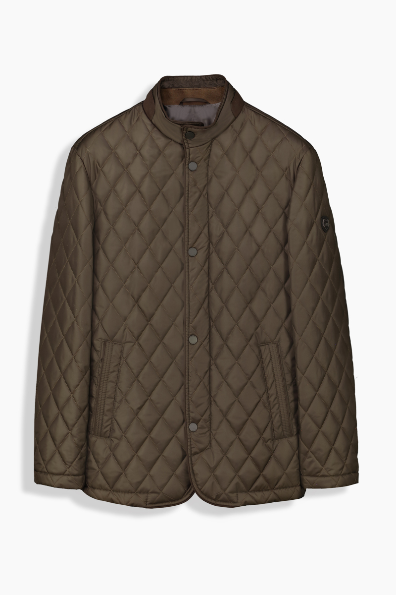 Jarna Baklava Desenli Kahverengi Mont - 1