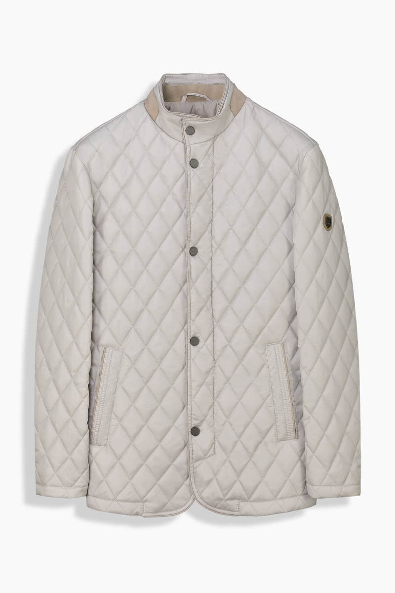 Jarna Baklava Desenli Ekru Mont - 1