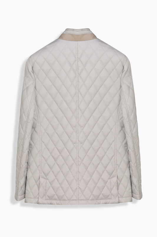 Jarna Baklava Desenli Ekru Mont - SARAR