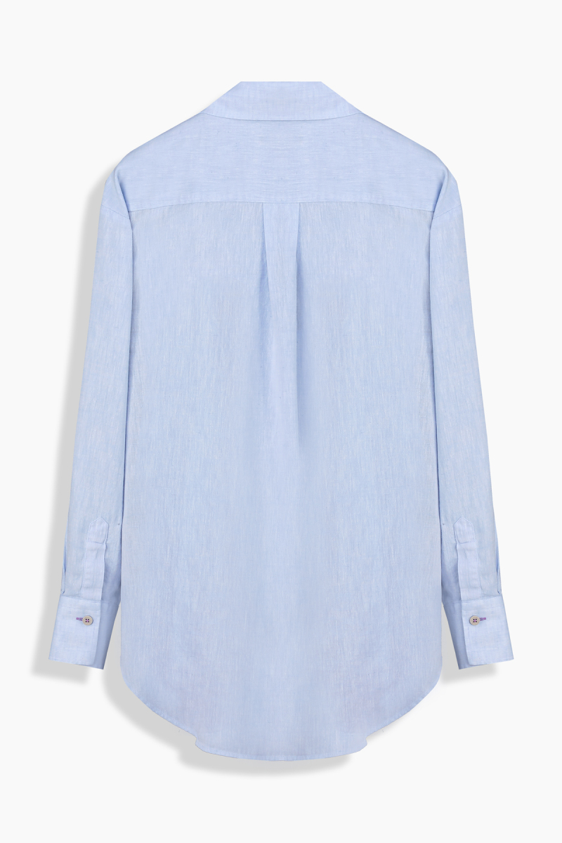 July Açık Mavi Uzun Kol Cepli Gömlek - 2