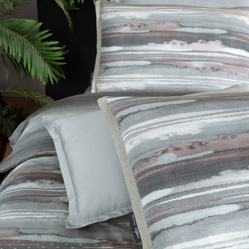 Juno Pamuk Saten Nevresim Takımı Çift Kişilik Gri - SAREV