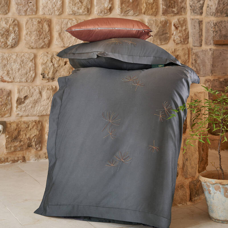 Juventus Saten King Size Nevresim Takımı Gri - 1