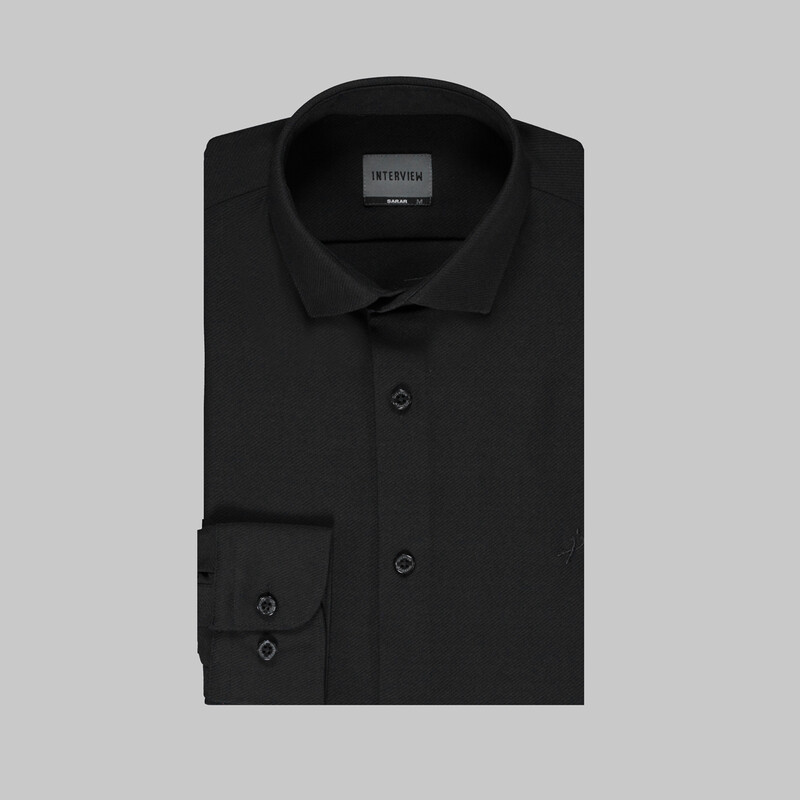 K24 Siyah Uzun Kol Gömlek - INTERVIEW