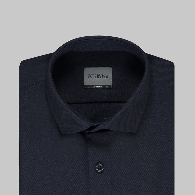 K24 Lacivert Uzun Kol Gömlek - INTERVIEW