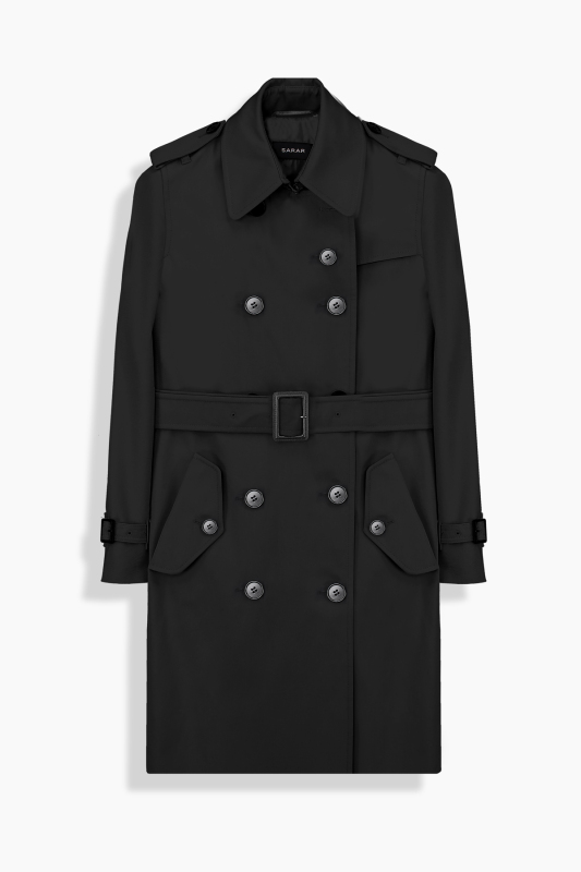 Kadın Siyah Trençkot - SARAR WOMAN