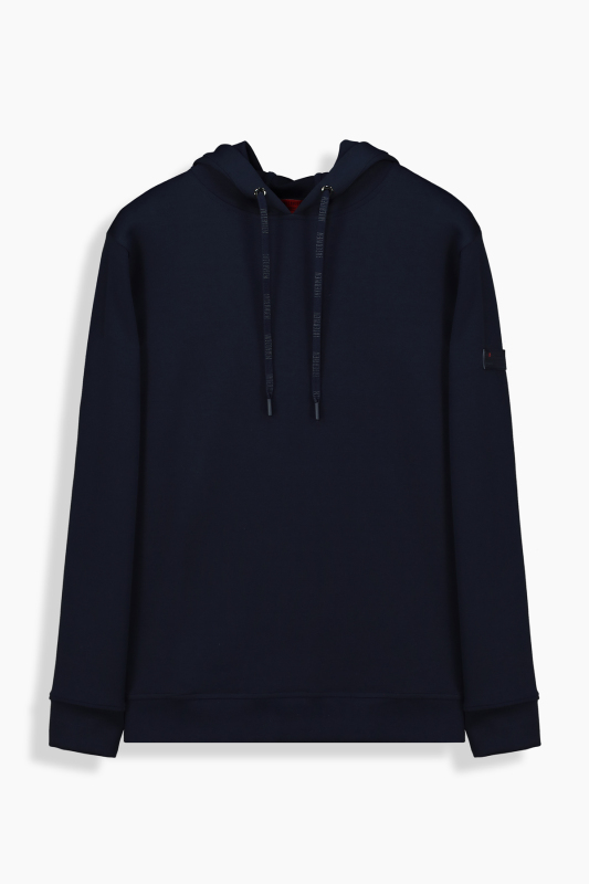 Kapüşonlu Açık Lacivert Sweatshirt 