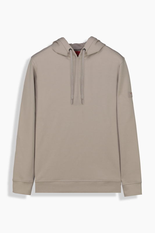 Kapüşonlu Bej Sweatshirt 