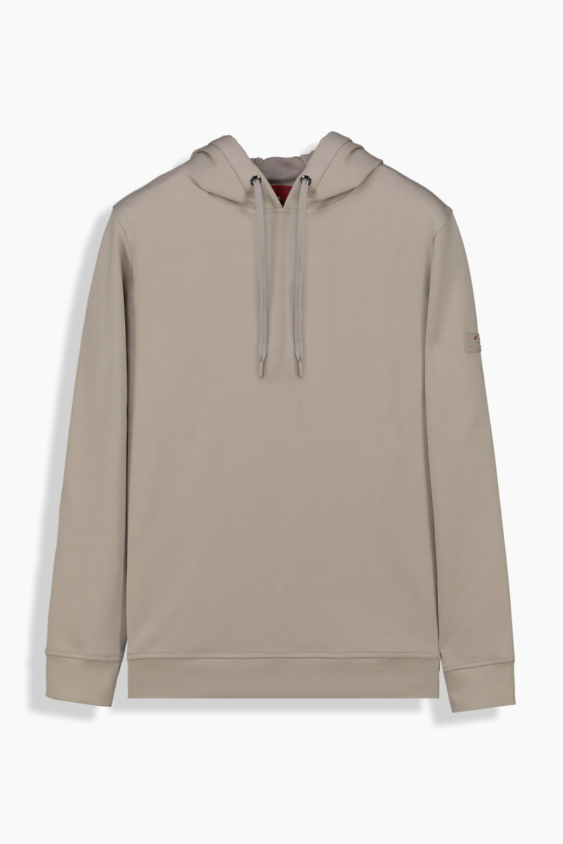 Kapüşonlu Bej Sweatshirt - 1