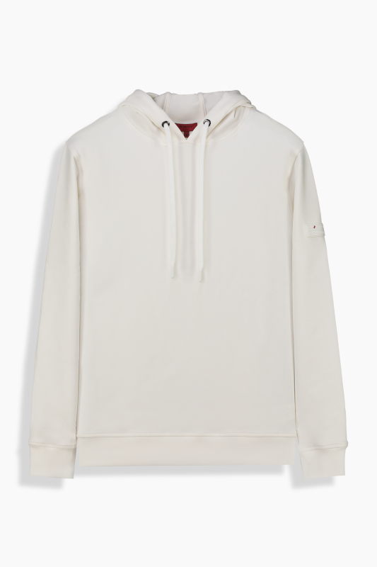 Kapüşonlu Ekru Sweatshirt 