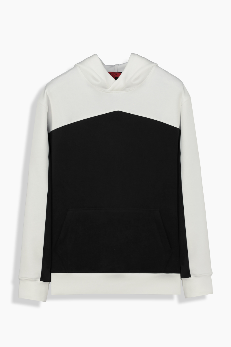 Kapüşonlu Erkek Siyah Sweatshirt - 1