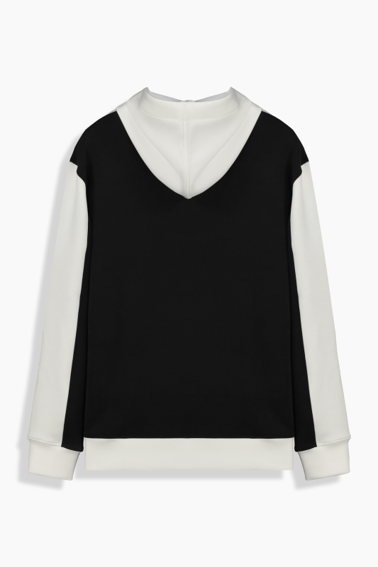 Kapüşonlu Erkek Siyah Sweatshirt - INTERVIEW