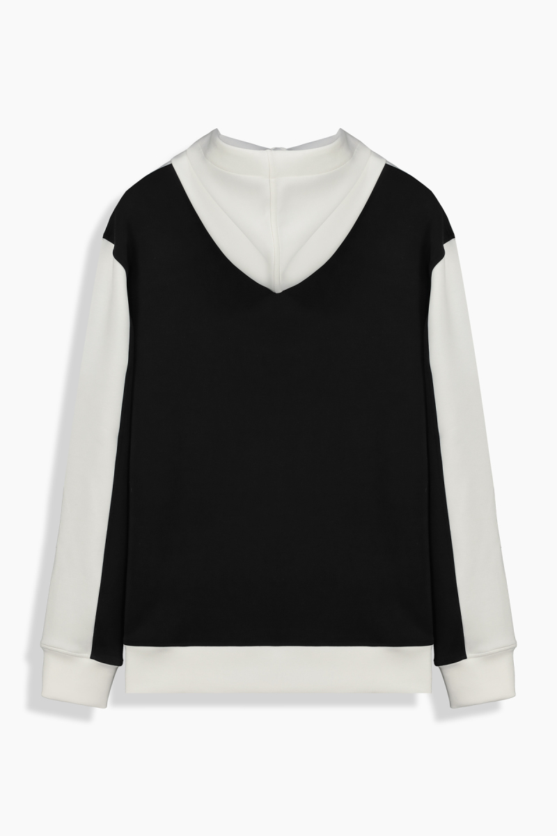 Kapüşonlu Erkek Siyah Sweatshirt - 2