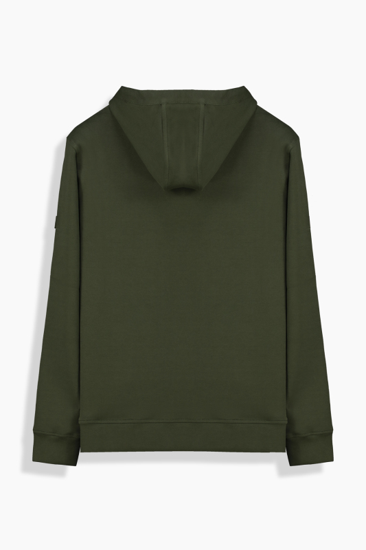 Kapüşonlu Haki Sweatshirt - INTERVIEW