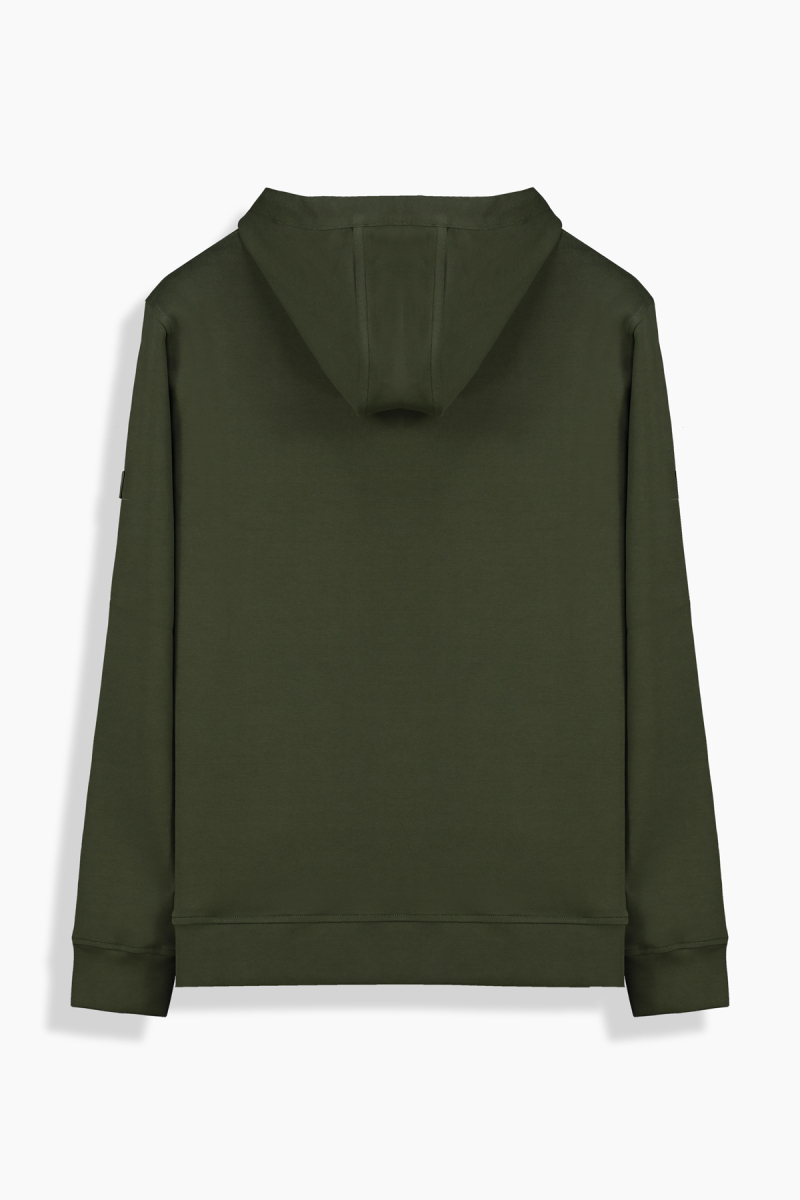 Kapüşonlu Haki Sweatshirt - 2