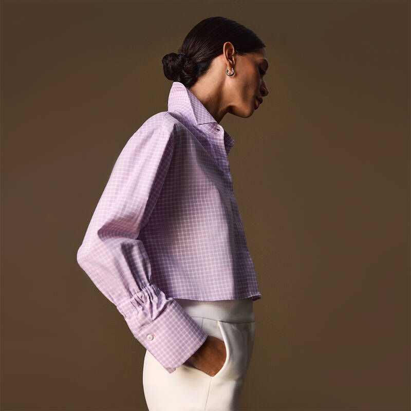 Kassel Lila Uzun Kol Gömlek - 1