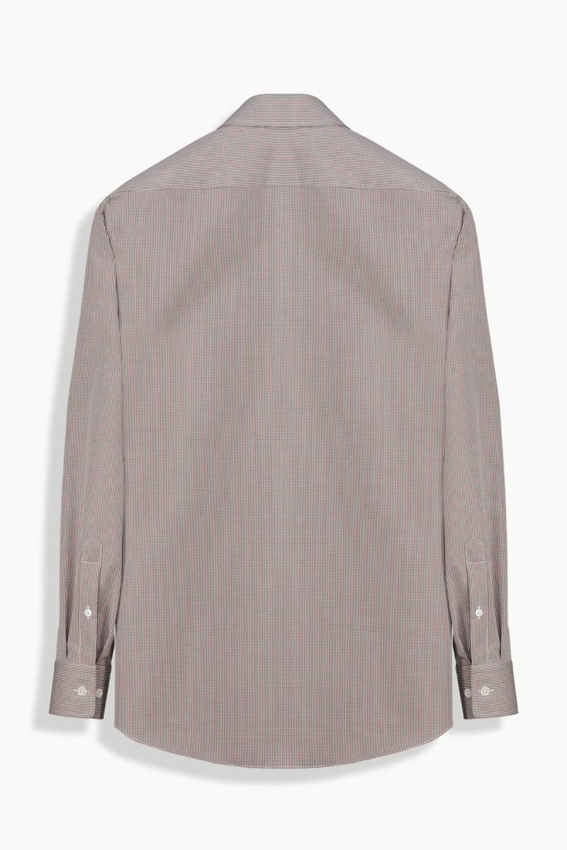 Kent Kahverengi Kareli Cepli Gömlek - 2