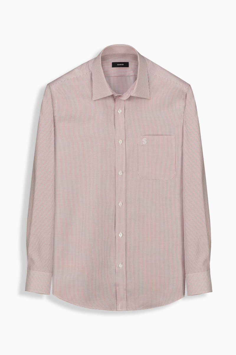 Kent Pitikare Pamuklu Kırmızı Gömlek - 1