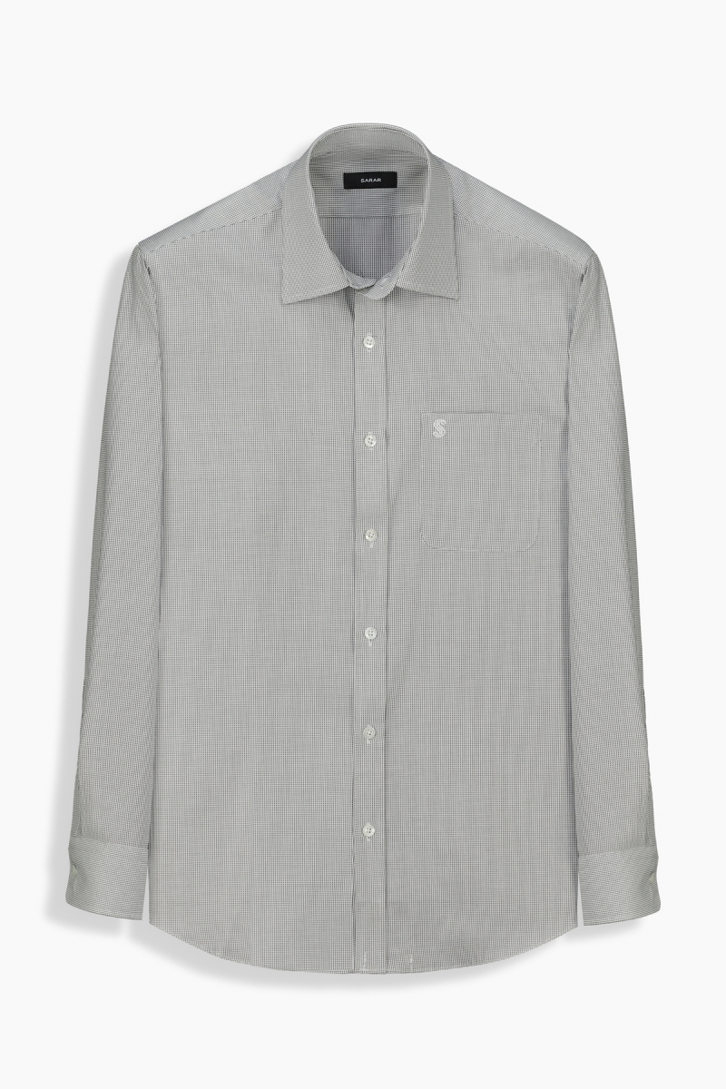 Kent Pitikare Pamuklu Siyah Gömlek - 1