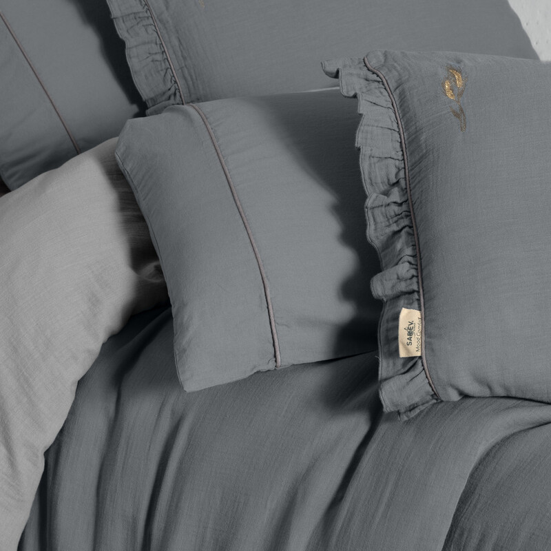 Kenyon Nevresim Takımı Çift Kişilik Gri - SAREV
