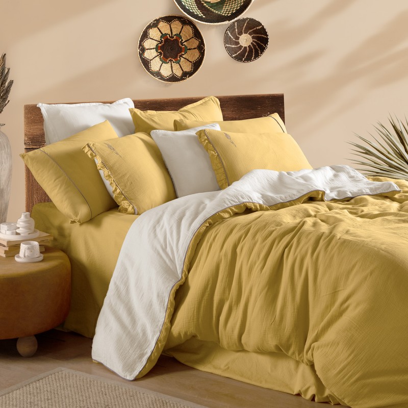 Kenyon Nevresim Takımı Çift Kişilik Sarı - SAREV