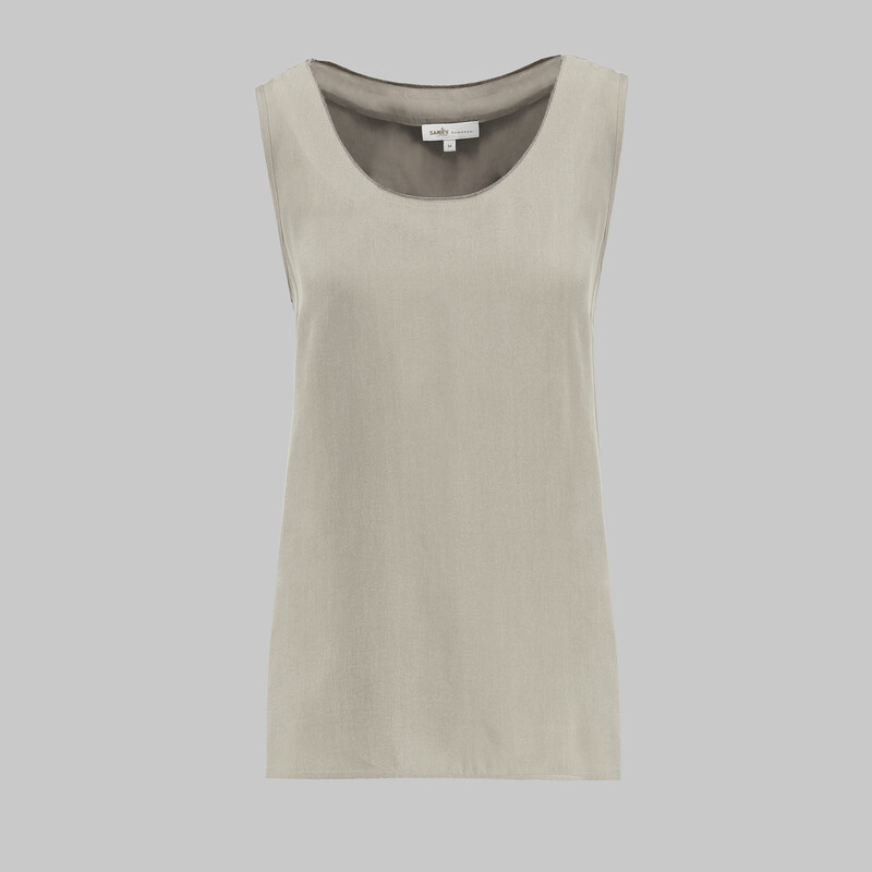 Kimera Cupro Askılı Bluz Bej 