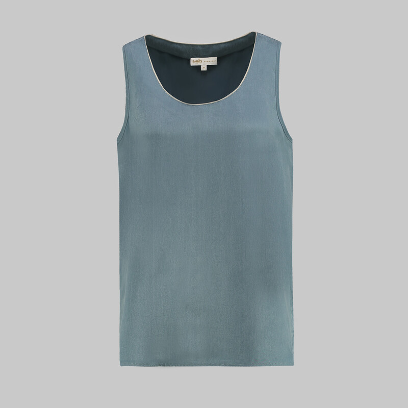 Kimera Cupro Askılı Bluz Mavi 