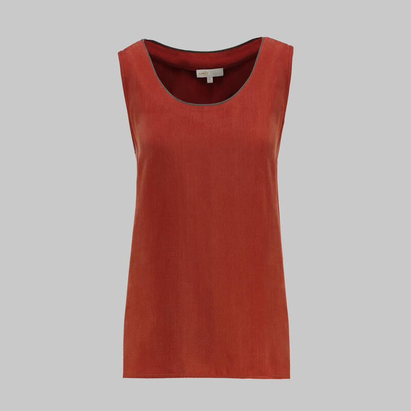 Kimera Cupro Askılı Bluz Taba - 1