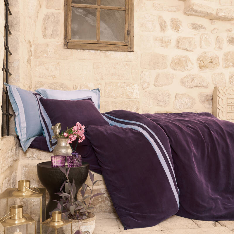 Kimera Cupro Nevresim Takımı King Size Mürdüm - 1