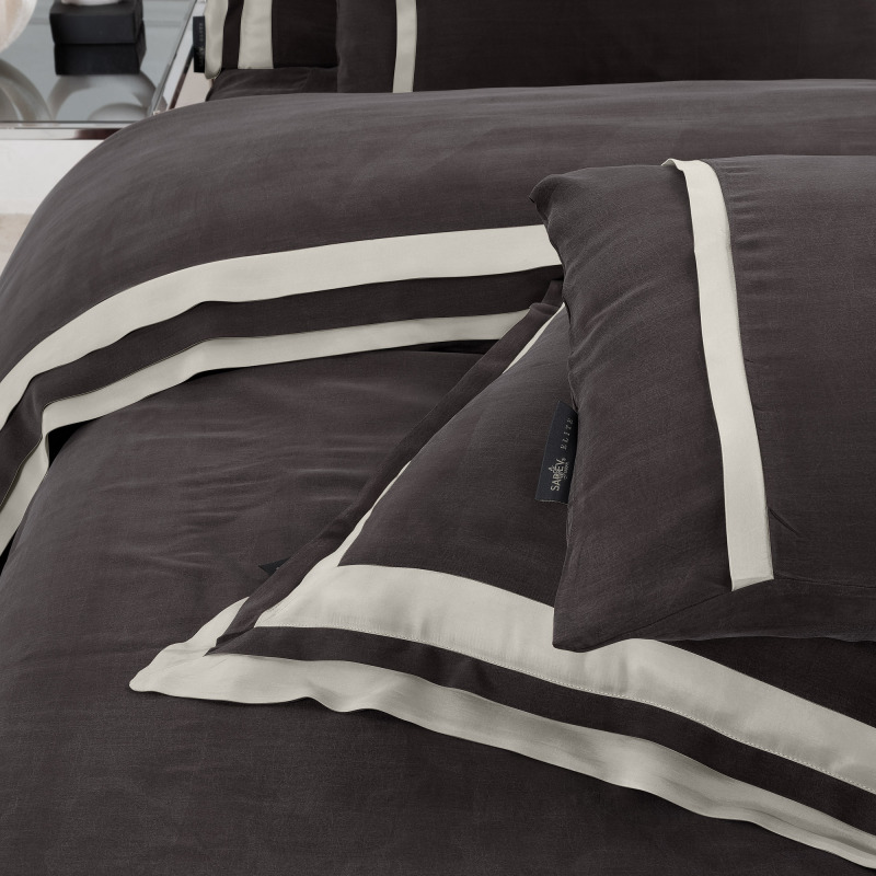 Kimera Cupro Nevresim Takımı Çift Kişilik Kahverengi - SAREV ELITE