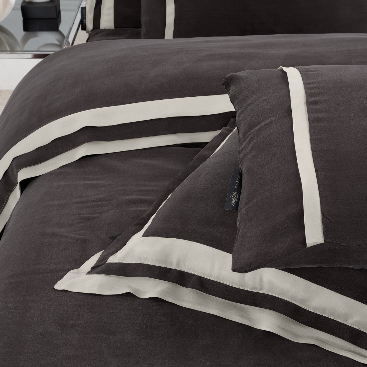 Kimera Cupro Nevresim Takımı Çift Kişilik Kahverengi - 4