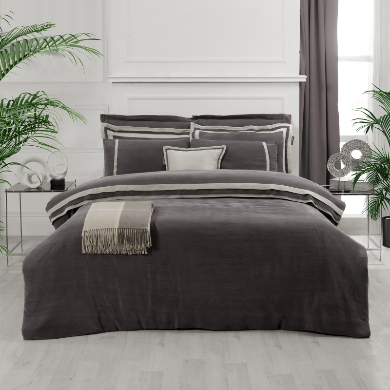 Kimera Cupro Nevresim Takımı Çift Kişilik Kahverengi - SAREV ELITE