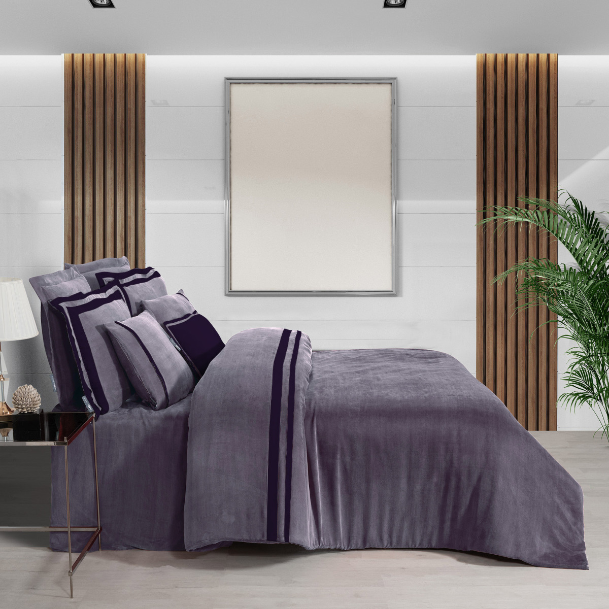 Kimera Cupro Nevresim Takımı King Size Mor - 2