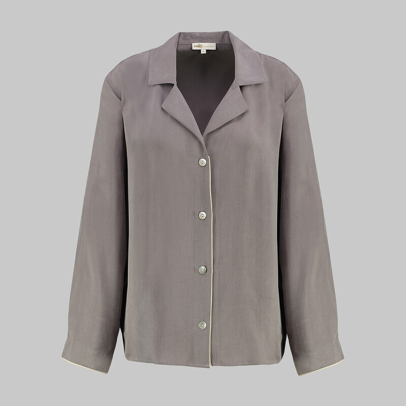 Kimera Cupro Pijama Üstü Lila 