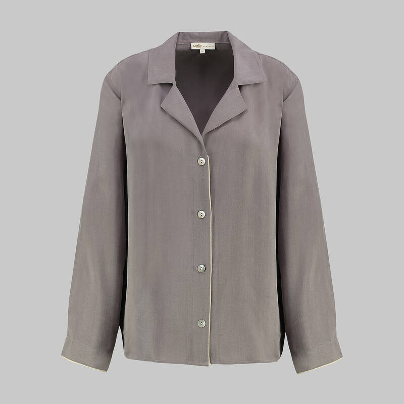 Kimera Cupro Pijama Üstü Lila - 1