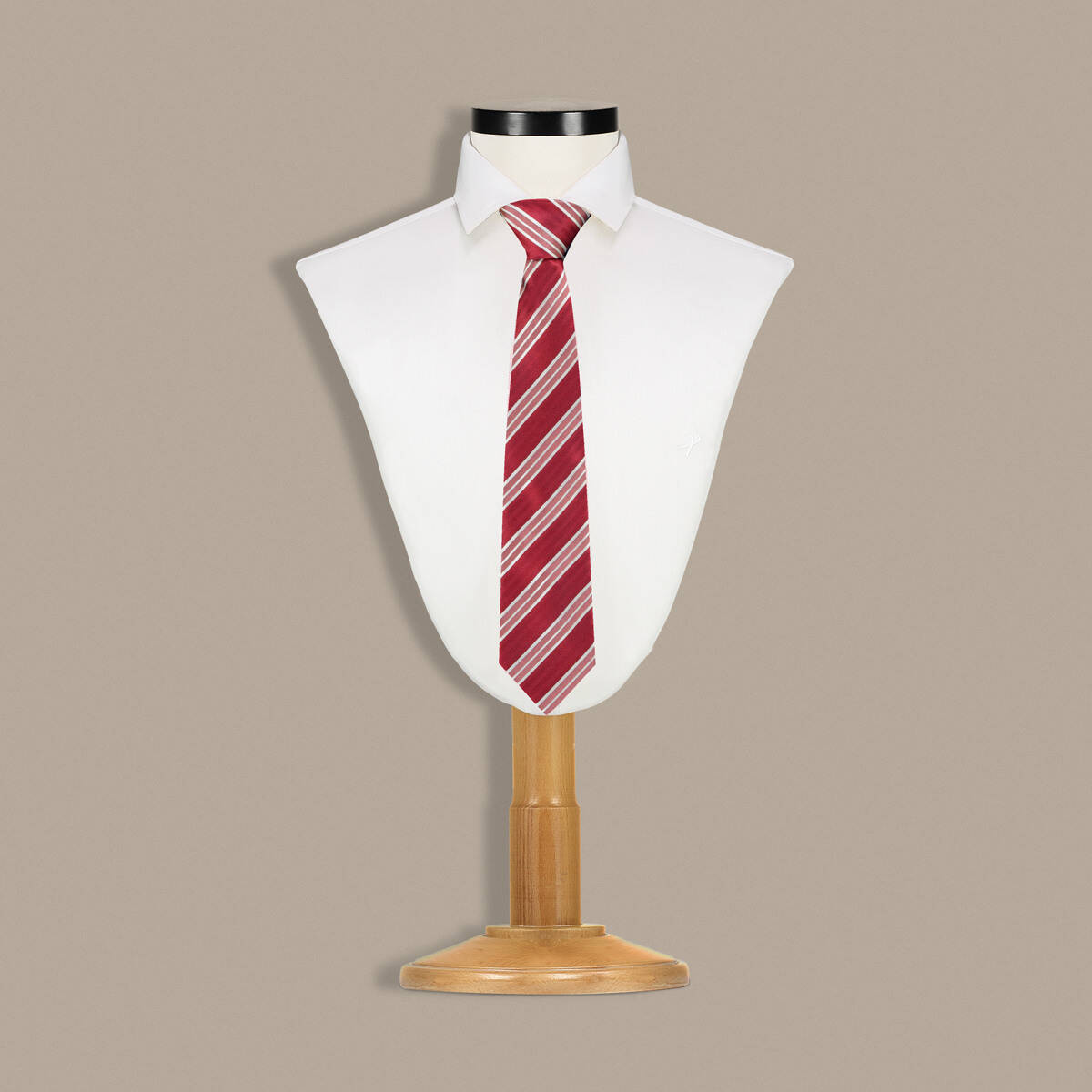 Kırmızı Renk Çizgili Kravat C118 - 1