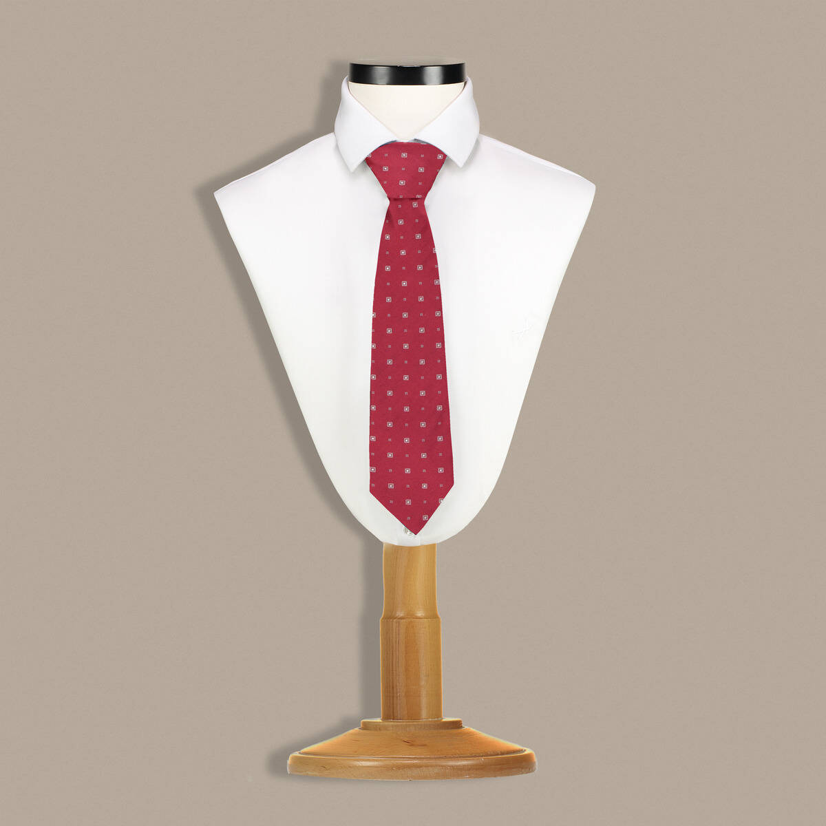 Kırmızı Renk Desenli Kravat C154 - 1