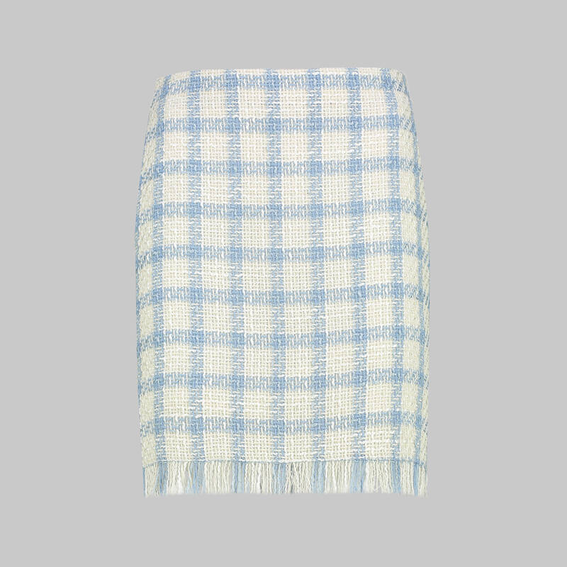 Kisha Mavi Beyaz Etek - 1