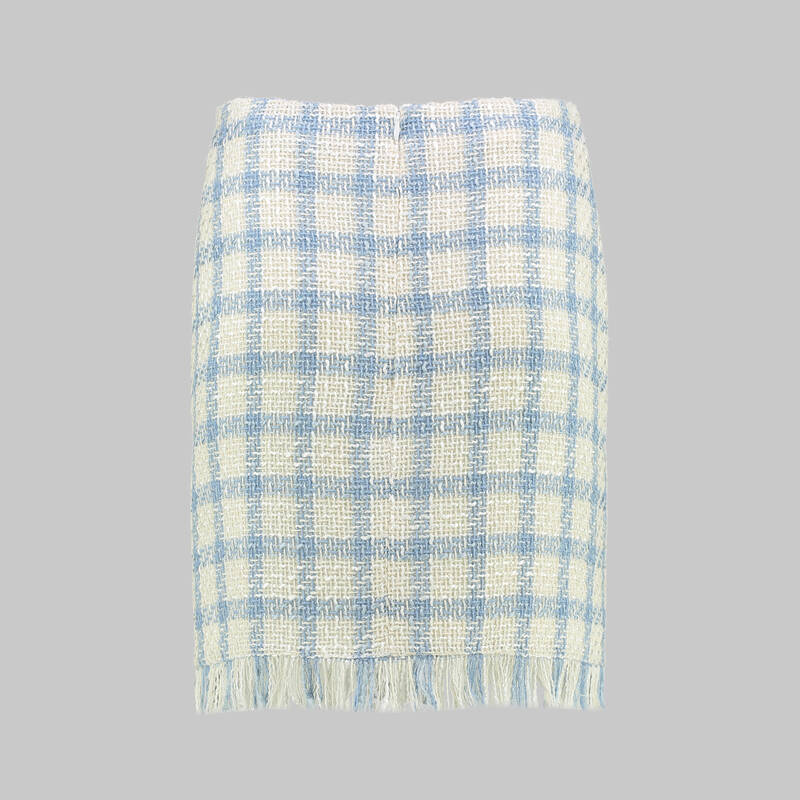 Kisha Mavi Beyaz Etek - 2