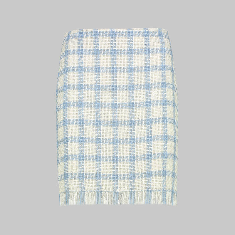 Kisha Mavi Beyaz Etek - 3