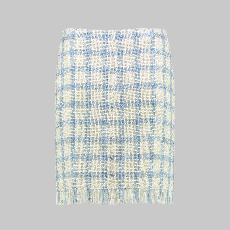 Kisha Mavi Beyaz Etek - SARAR WOMAN