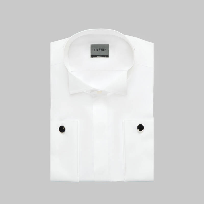 Kol Manşetli Beyaz Gömlek - 3