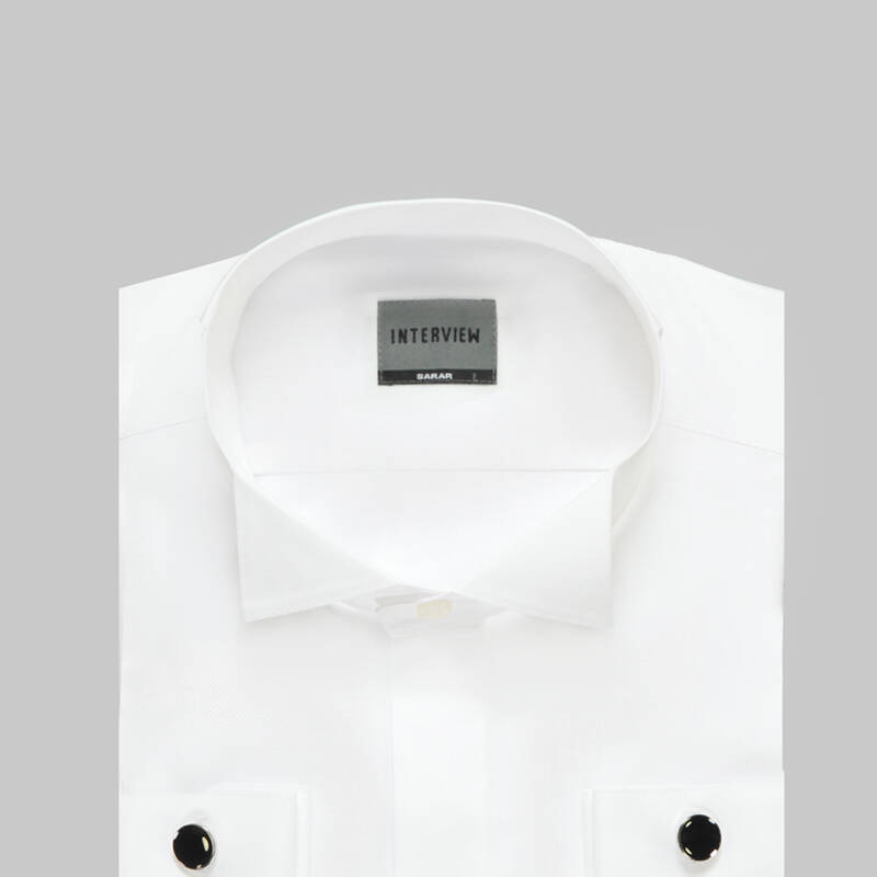 Kol Manşetli Beyaz Gömlek - 4