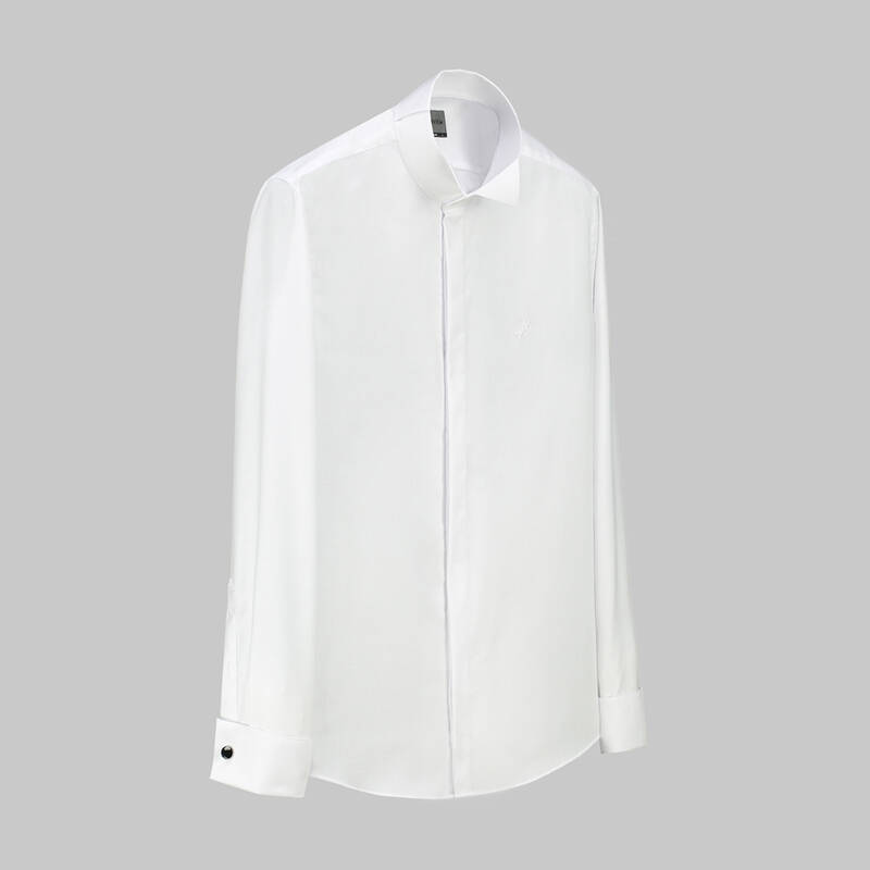 Kol Manşetli Beyaz Gömlek - 1