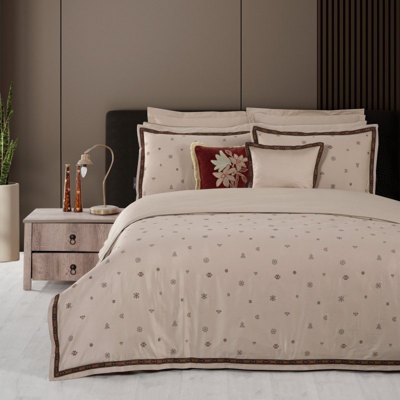 Kutay Pamuk Saten Nevresim Takımı King Size - SAREV