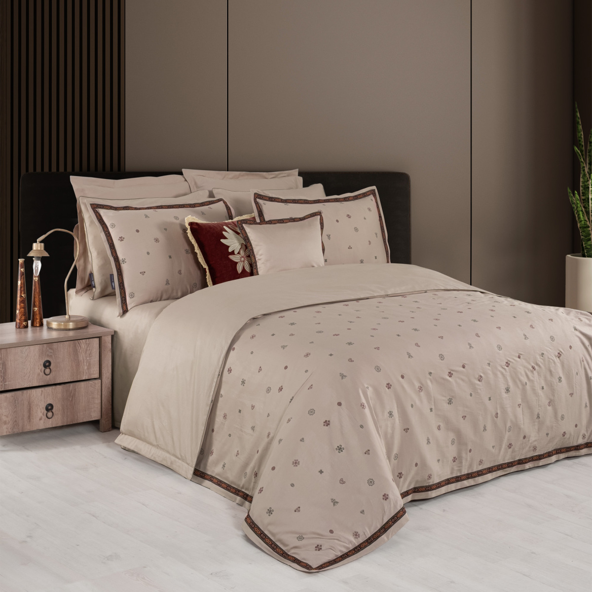 Kutay Pamuk Saten Nevresim Takımı King Size - 3